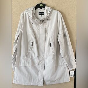 🌾 ⭐️ ELLEN TRACY Water Repellent Hooded Parka Stone